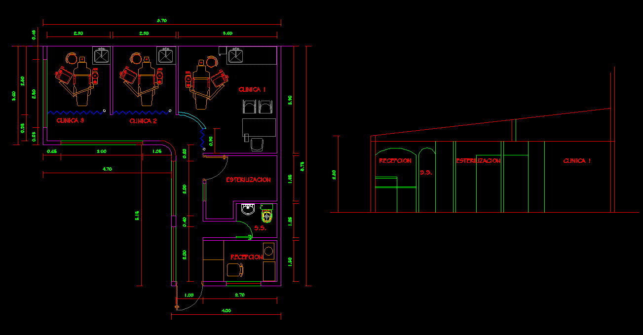 Dental Clinic CAD Drawing Provided in DWG File for Architecture Design