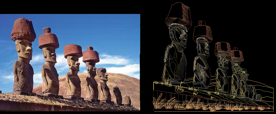 Easter Island DWG Design with 2D Architectural Layout for Projects