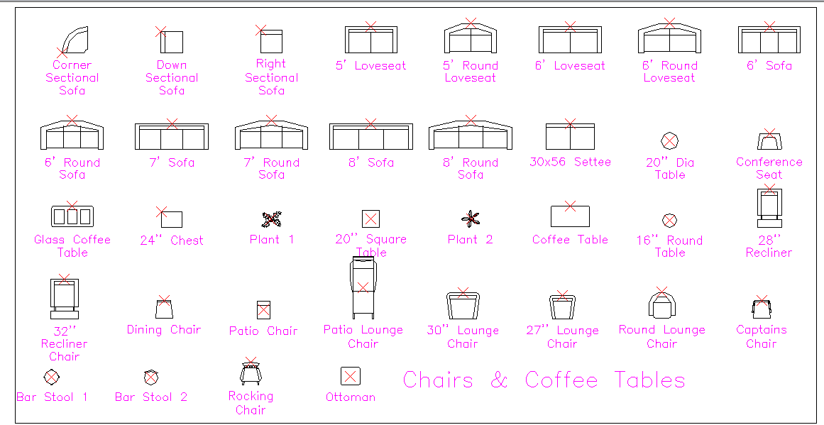 Chair and coffee tables block