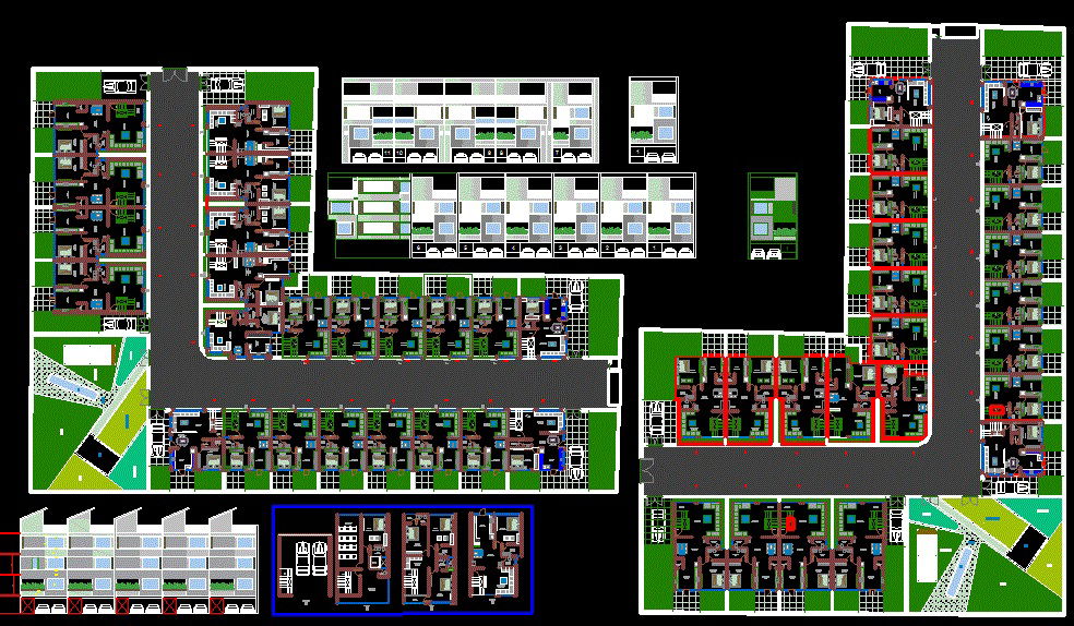 Bungalow AutoCAD File with Complete 2D Architectural CAD Drawings