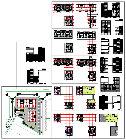 Residential building project design drawing