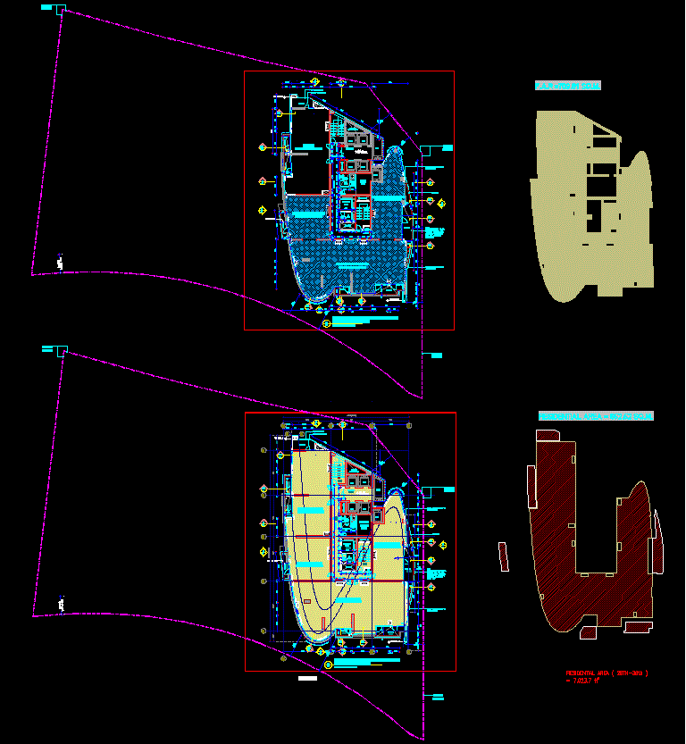Hotel Drawings and Floor Plan Design Layout in AutoCAD DWG File