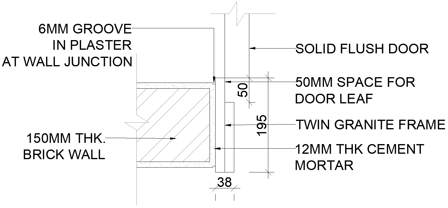 6mm groove in plaster at wall junction detailed design dwg autocad drawing .