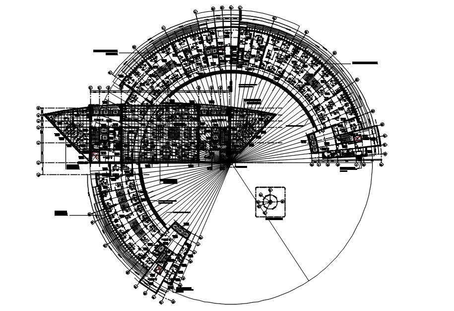 6th Floor Partitions & Furniture Layout of corporate building in AutoCAD 2D drawing, dwg file, CAD file