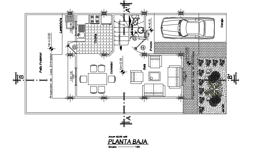 6x11m two story residential plan AutoCAD model is given in this file