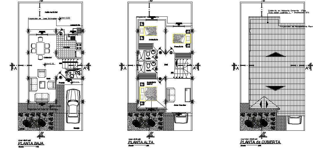 6x12m two story duplex house plan cad model is given in this file