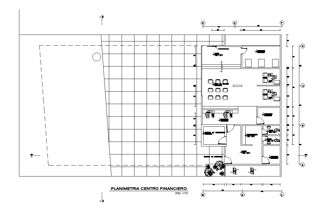 6x15m club house admin office plan AutoCAD model