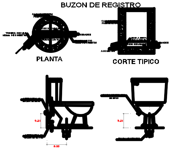 6x15m house building sanitary CAD block model