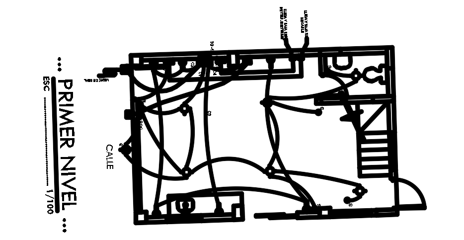 6x15m residential house plan first floor electrical layout CAD drawing
