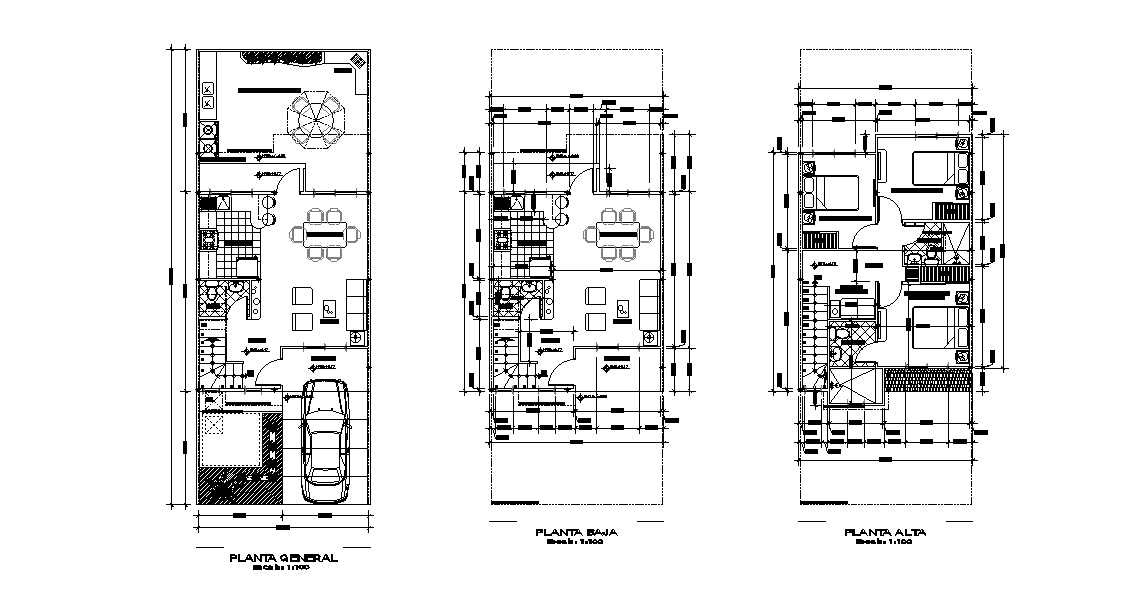 6x16m house plan has been given in this Autocad drawing file. Download now.