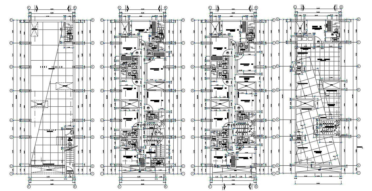 6x20m hotel plan is given in this Autocad drawing file. Download now.