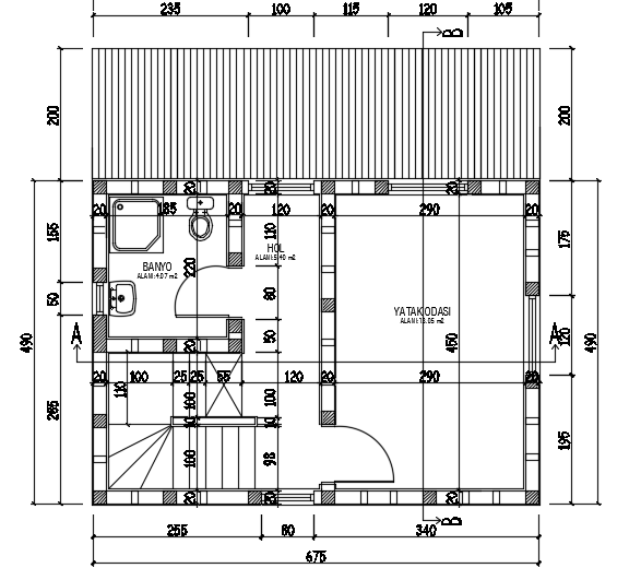 6x5m architecture first floor house design is given in this file