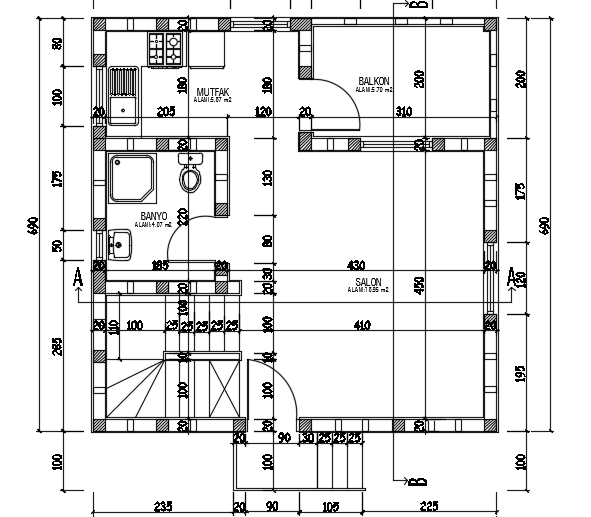 6x5m architecture ground floor house design is given in this file
