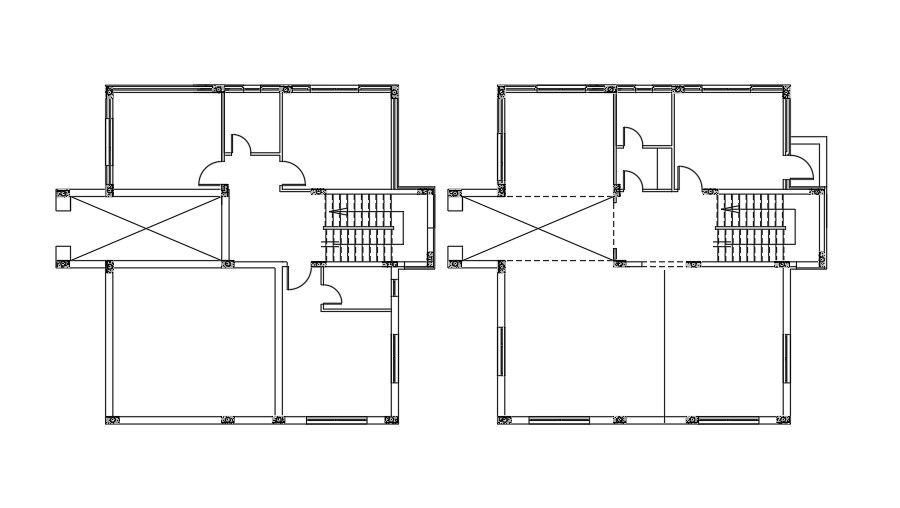 6x7m house plan AutoCAD drawing is given in this file