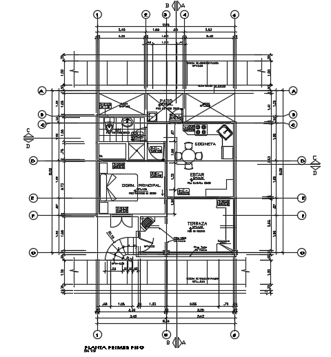 6x8m architecture one story house plan cad drawing is given in this file