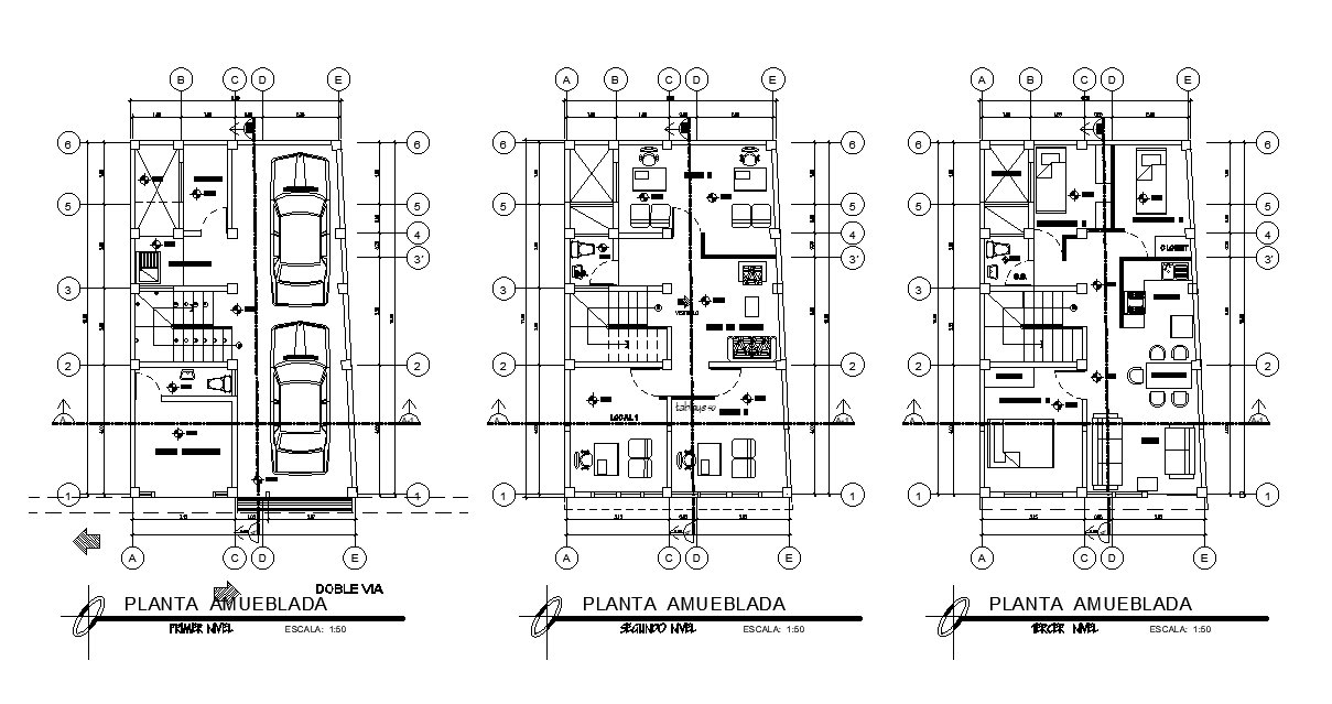 70 Square Meter Office Plan With Employee Bedrooms Plan DWG File