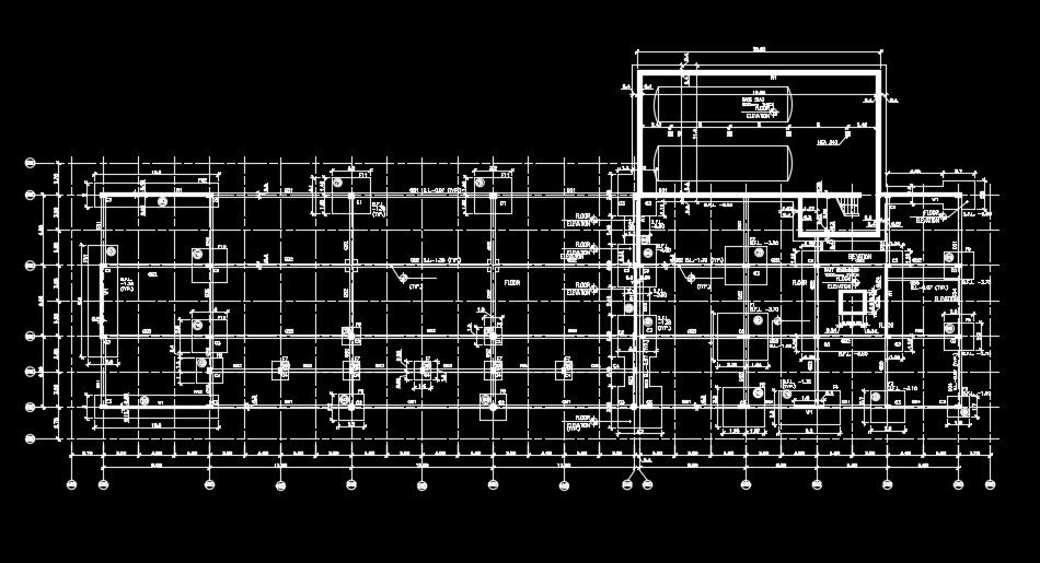 70x45m mosque column layout drawing download now