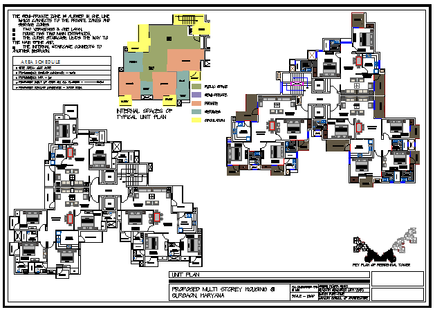 Residential Tower Unit Plan DWG with Layout, Rooms, and Floor Details