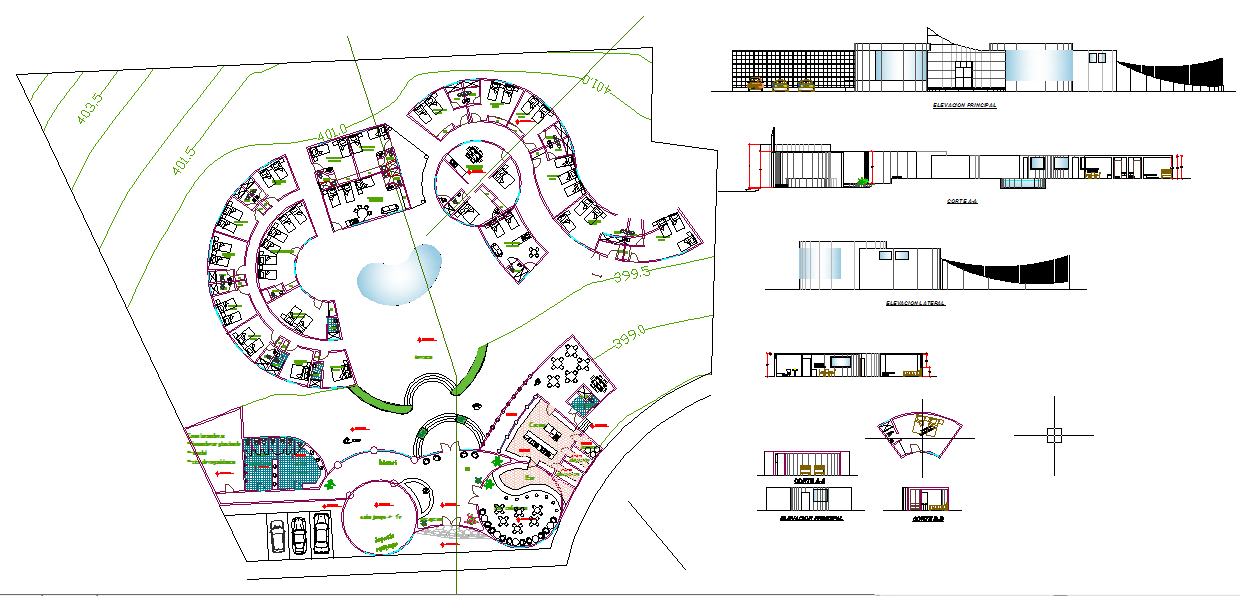 Tourist hotel plan detail file