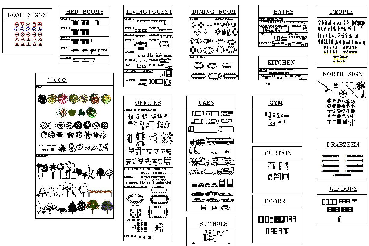 A TO Z All cad Blocks