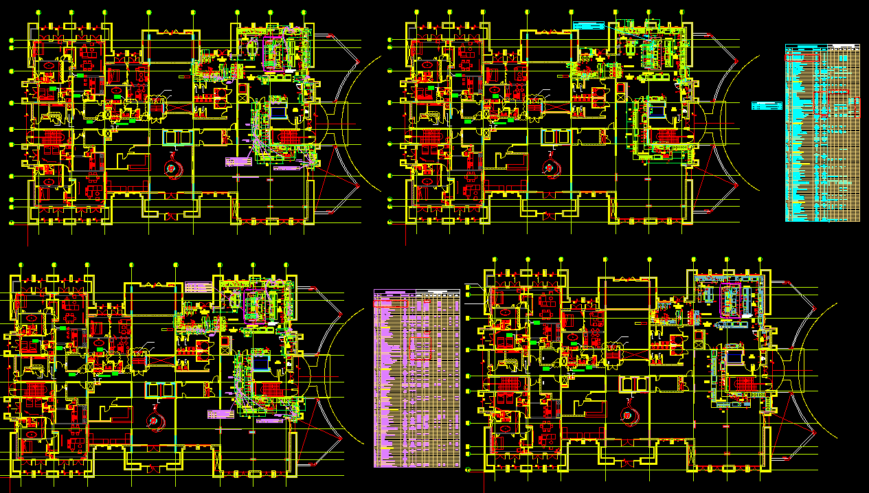 Restaurant AutoCAD Plan with Detailed 2D Layout and Furniture Design