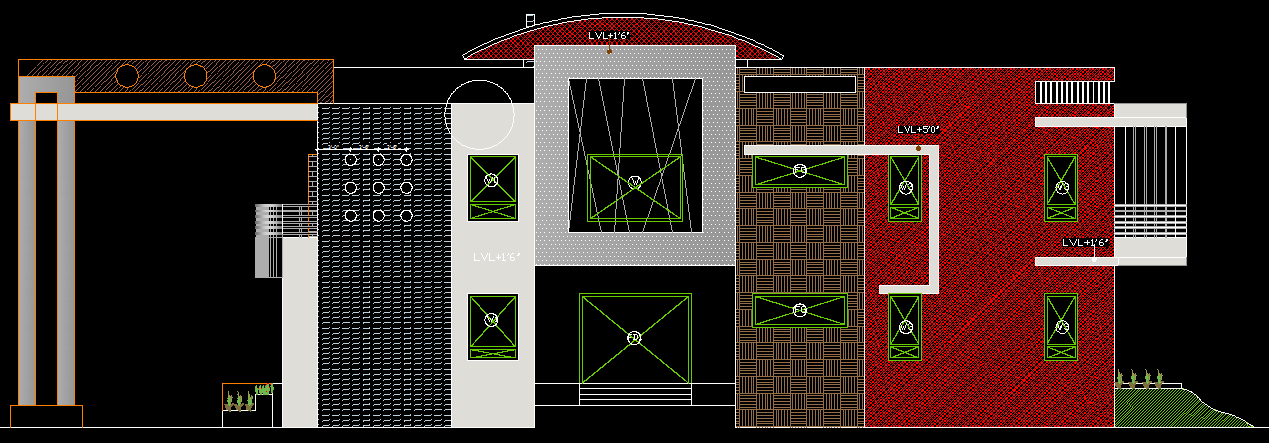 Modern Bungalow CAD Drawing with Complete 2D Architectural Layout
