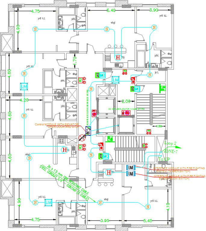72x35m restaurant second floor 2D AutoCAD model is provided