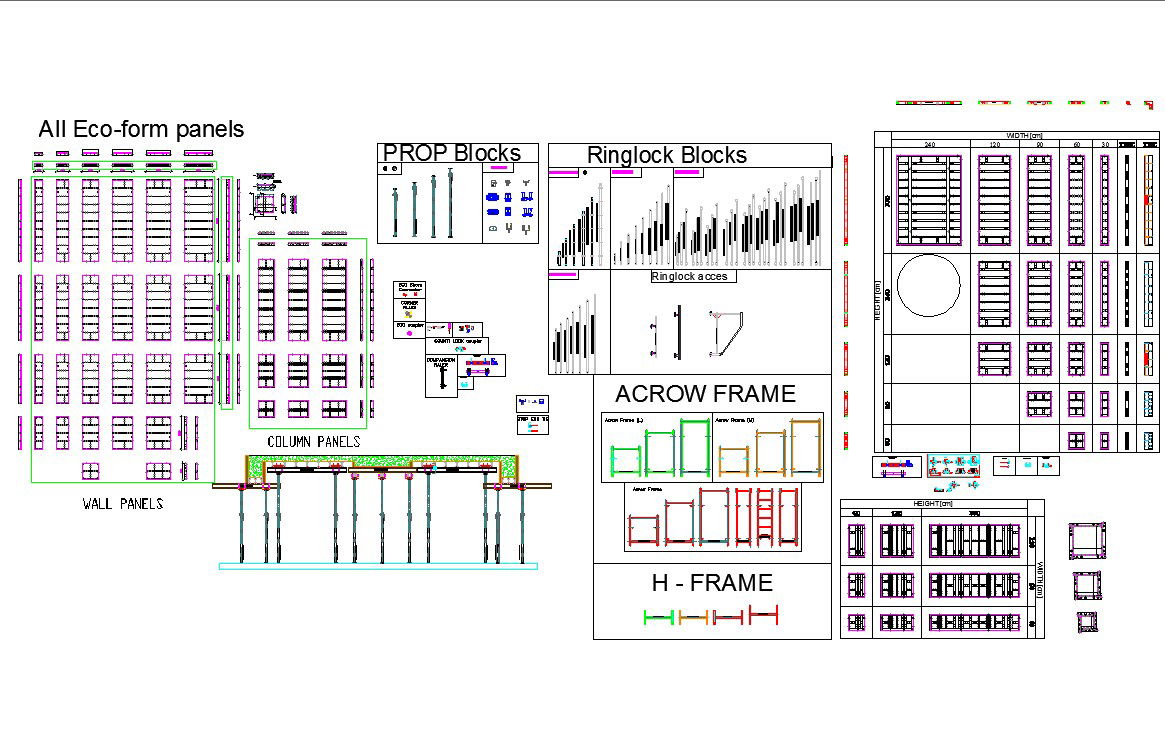 Detail of constructions cad files
