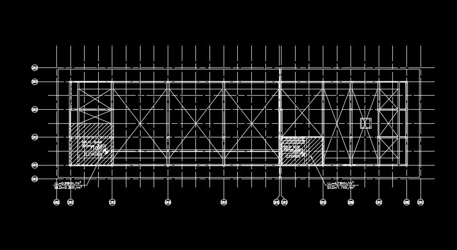 73x18m mosque slab load applying detail drawing