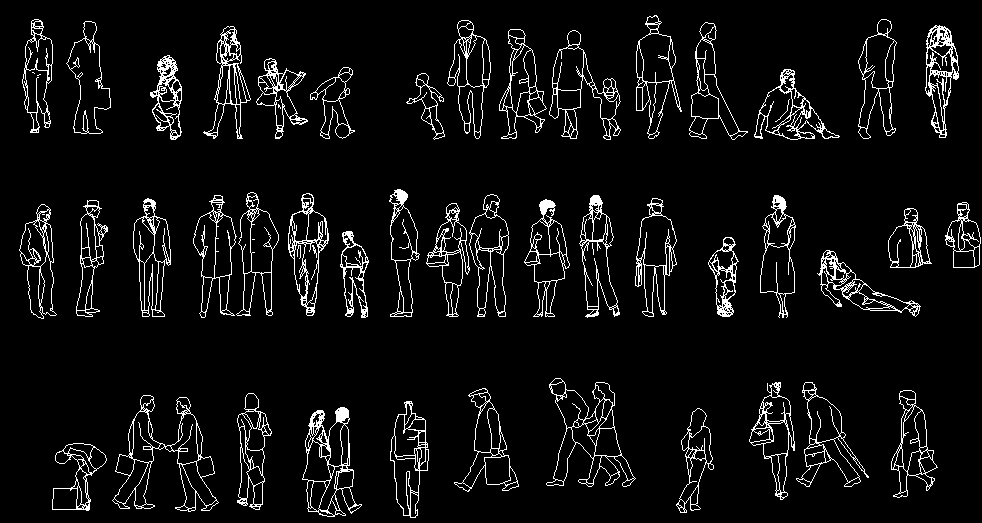 Human Body CAD Drawing Design for Anatomy and Architectural Use