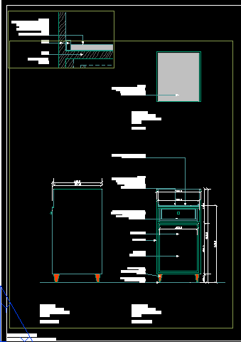 Cabinet Design AutoCAD File with Complete 2D Furniture Layout Drawings