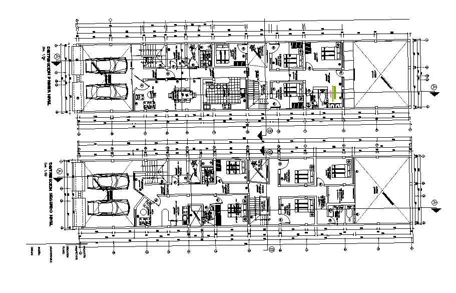 75x8m house plan is given in this 2D Autocad drawing file.Download the Autocad drawing file.