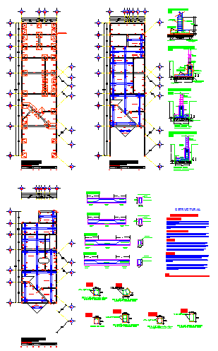 Structure drawing of sinle family house design drawing
