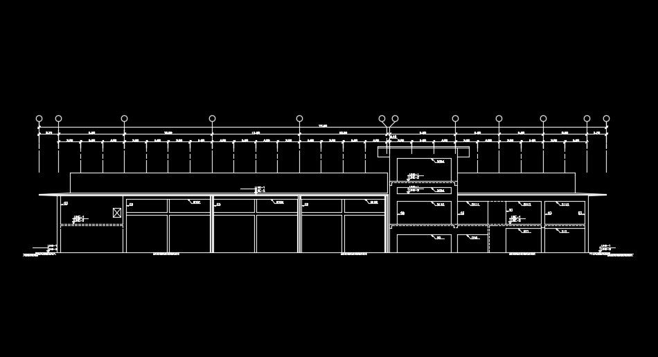 77m length of the mosque section view