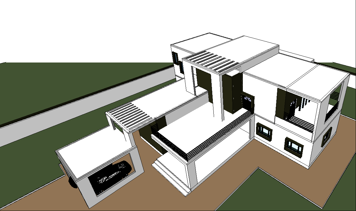 Modern House CAD Drawing and Architectural Layout Design File