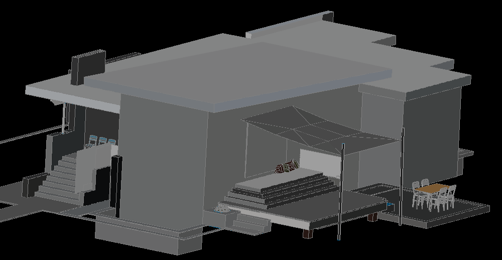 3D Modern House AutoCAD DWG Design with Detailed Layout Plan