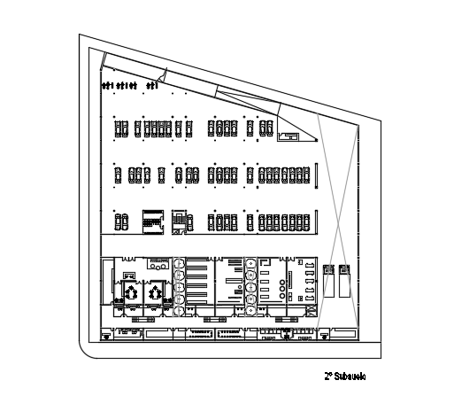 78x88m ground floor Television office plan AutoCAD drawing