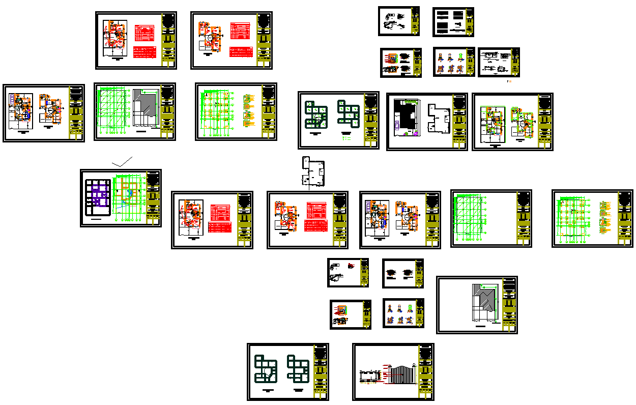 Housing Project AutoCAD DWG with Villa Plans Sections and Elevations