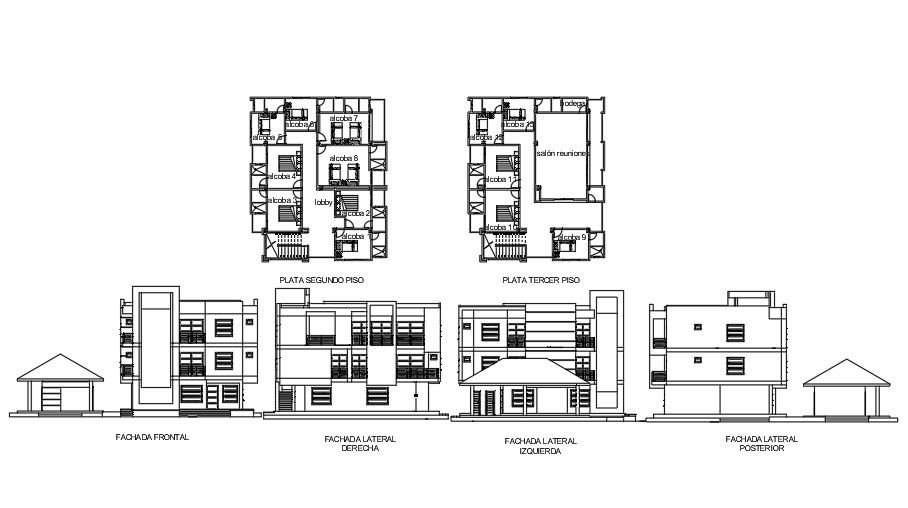 7 BHK House Plan AutoCAD Drawing