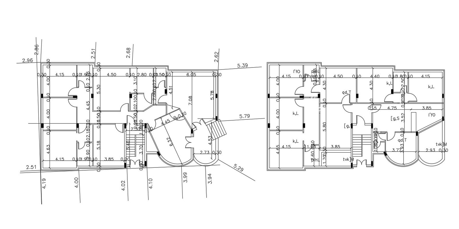 7 Bedrooms House Floor Plan AutoCAD Drawing DWG File