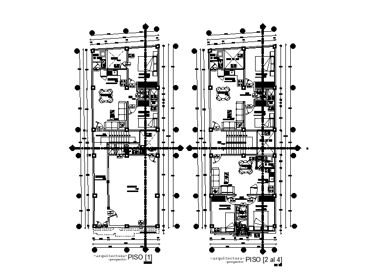 7X18 Meter 2 BHK House Ground Floor And First Floor Plan Drawing DWG File