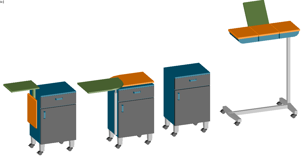 3D Table Design DWG File for Office and Home Furniture Layouts