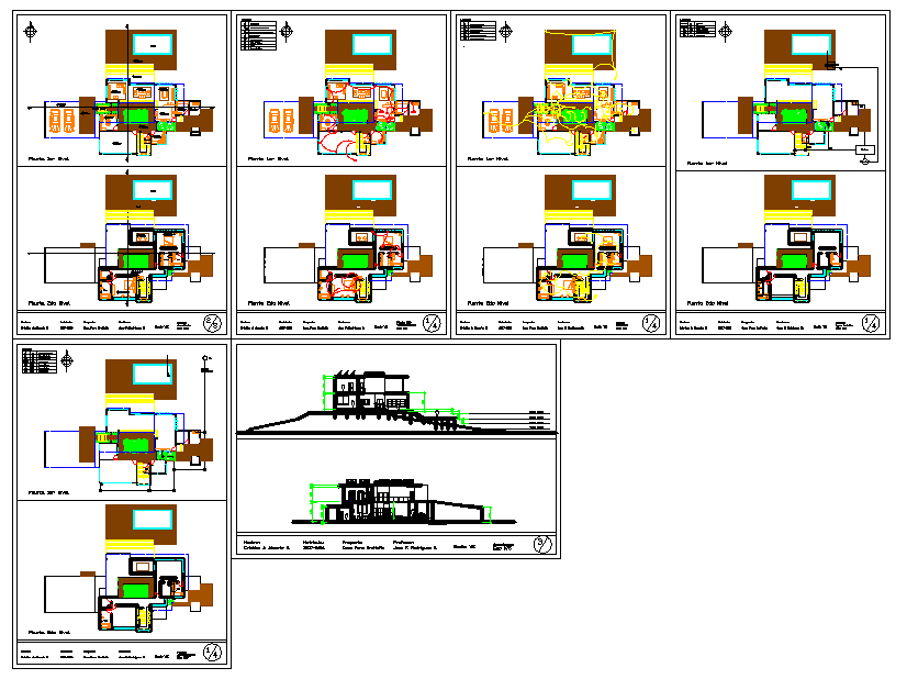 AutoCAD single-family house plan layout drawing in DWG file