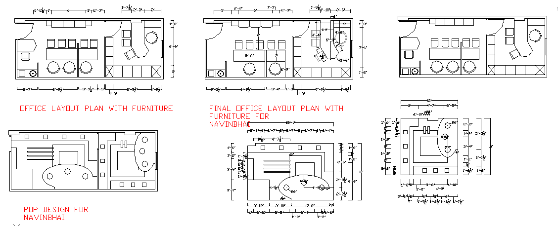 Office Lay out with Furniture