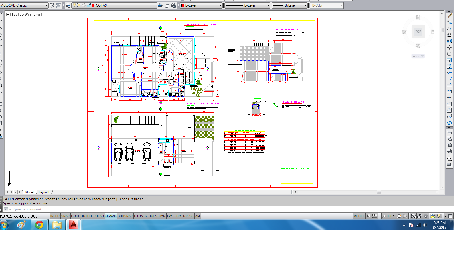 Office Detail DWG with Floor Plan Parking Layout and Section View