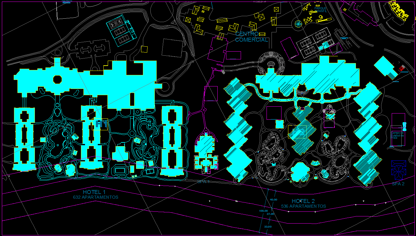 Hotel Layout Plan DWG Drawing for Modern Architectural Design