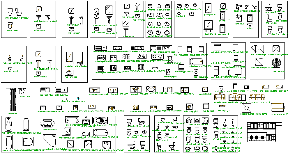 Sanitary Ware CAD Drawing with 2D Layouts and Fixture Details