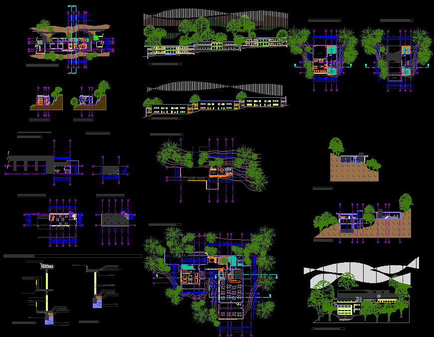 Club House DWG Drawing for Residential and Recreational Architecture