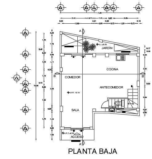 7x11m architecture 3bhk ground floor house plan 2d AutoCAD drawing