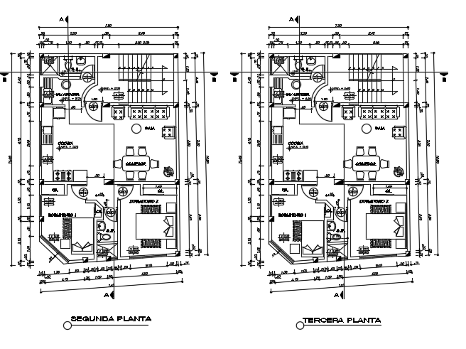 7x12m architecture home design is given in this cad drawing model
